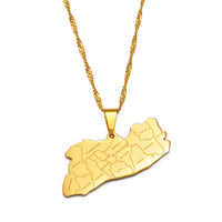 Anniyo El Salvador Map City Name Pendant Necklace for Women Girls Jewelry Map of El Salvador #233721