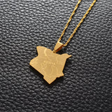 Anniyo (3cm) Map of Kenya & City Pendant Necklaces Jewellery Silver Color/Gold Color African Jewelry kenyans Map Kenyan