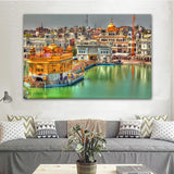 Sikhism Canvas Painting Golden Temple Amritsar Posters Wall Art Hindu Religion Holy Land Pictures for Living Room Decor Cuadros