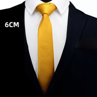 GUSLESON Men Solid Navy Blue Classic Ties for Bridegroom Green Color 6cm Slim Neck Ties for Wedding Tie Skinny Groom Tie for Men