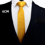 GUSLESON Men Solid Navy Blue Classic Ties for Bridegroom Green Color 6cm Slim Neck Ties for Wedding Tie Skinny Groom Tie for Men