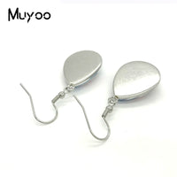 2021 New Snowman Tear drop Earring Merry Christmas Fish hook Earrings Glass Cabochon Jewelry Handmade Items