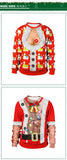 Ugly Christmas Fake sweaterr Unisex Men Women For Holidays Santa Cat Elf Christmas Funny Fake Hair Sweater Autumn Winter Blouses