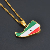 Anniyo Somaliland Pendant Necklaces for Men Women Gold Color Jewelry #263421
