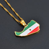 Anniyo Somaliland Pendant Necklaces for Men Women Gold Color Jewelry #263421