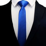 GUSLESON Men Solid Navy Blue Classic Ties for Bridegroom Green Color 6cm Slim Neck Ties for Wedding Tie Skinny Groom Tie for Men
