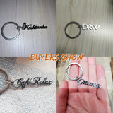 Sipuris Personalized Custom Name Letter Keyring Unique Stainless Steel Key Chain For Women Man Customization Keychain Gifts New