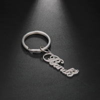 Sipuris Personalized Custom Name Letter Keyring Unique Stainless Steel Key Chain For Women Man Customization Keychain Gifts New