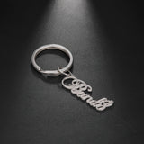 Sipuris Personalized Custom Name Letter Keyring Unique Stainless Steel Key Chain For Women Man Customization Keychain Gifts New