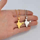Anniyo India Map Pendant Necklaces Silver Color/Gold Color Charms Indian Jewelry @172421