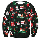 3D Christmas Deer Snowman Christmas gift Santa Claus Patterned Ugly Sweater Jerseys and Sweaters blouses For Men Women Pullover