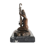 Bronze Saraswati Sculpture Hindu Mythology Wisdom Wealth Goddess India Buddha Figurine Statue Art for Business Gift