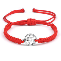 Charm OM Symbol Handmade Braided Rope String Adjustable Red Black Bracelets Women Men Lucky Fashion Jewelry Friend Gift Prayer
