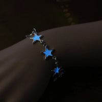 New Fashion Luminous Stones Bead Star Pendant Anklet For Women Bohemia Beach Tassel Handcrafted Ankle Chain Boho Jewelry