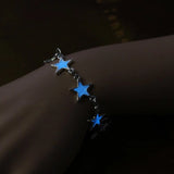 New Fashion Luminous Stones Bead Star Pendant Anklet For Women Bohemia Beach Tassel Handcrafted Ankle Chain Boho Jewelry