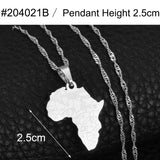 Anniyo 2.5CM Africa Map With Country Flag Pendant Chain Necklaces African Maps Jewelry for Women Girls @204021