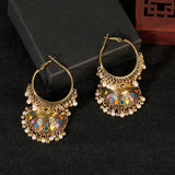 Pendientes Gypsy Ethnic Round Bells Indian Jewelry Earrings Vintage Tribe Jhumka Earrings Kolczyki Wedding Jewelry