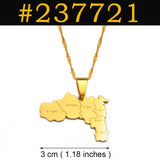 Anniyo Gold Color and Silver for Ethiopia Tigray Region Pendant Necklaces African Jewelry #237721