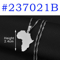 Anniyo 2.4cm Africa Map Pendant Necklaces Women Girls African Maps Fine Design Jewelry Nigeria,Congo,Ghana,Sudan,Somalia #237021
