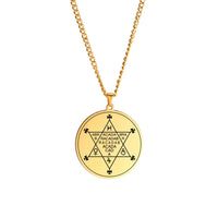 Dawapara Abracadabra Pendant Abraxas Cabalistic Magic Occult Esoteric Amulet Necklace Supernatural Stainless Steel Jewelry