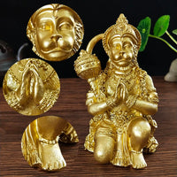 Golden Hanuman Statue Sculpture Big Resin Ornaments Hindu Monkey God Buddha Statues Figurine Home Decoration Lucky Gifts