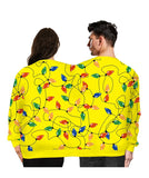 Double Christmas Sweater holiday spoof 3D digital printing couples two-piece Ugly Christmas Sweater Siamese Crew Autumn Winter