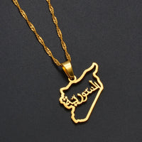 Anniyo Syria Map Charms Pendant Necklaces Syrians Jewelry Maps @265021