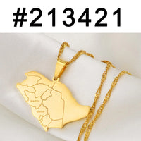 Anniyo Saudi Arabia With Medina & Mecca City Name Pendant Necklace Jewelry @213421