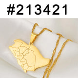 Anniyo Saudi Arabia With Medina & Mecca City Name Pendant Necklace Jewelry @213421
