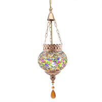 Artpad Mediterranean Style Turkish Moroccan Pendant Light Decoration Handmade Glass Shade Restaurant E27 Mosaic Hanging Lamp