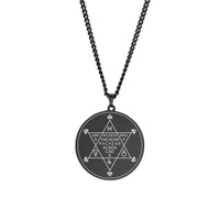 Dawapara Abracadabra Pendant Abraxas Cabalistic Magic Occult Esoteric Amulet Necklace Supernatural Stainless Steel Jewelry