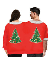 Double Christmas Sweater holiday spoof 3D digital printing couples two-piece Ugly Christmas Sweater Siamese Crew Autumn Winter