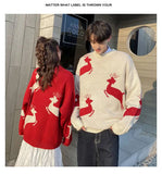 Christmas Sweater Women Autumn Winter Korean Loose Pullover Deer Sweater Men and Woman Oversized Sweaters Couples