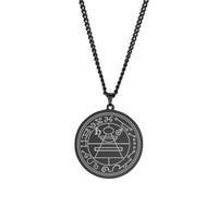 Dawapara Protection Secret Seal of Solomon Jewelry Wealth Fortune Amulet Pendant Necklace Talisman Stainless Steel Necklace