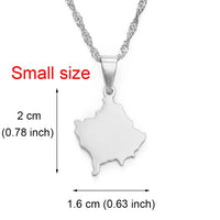 Anniyo 2CM Small Size Kosovo Pendant Necklaces For Women Girls Silver Color/Gold Color Jewelry Kosoves Charms Jewellery #146721