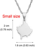 Anniyo 2CM Small Size Kosovo Pendant Necklaces For Women Girls Silver Color/Gold Color Jewelry Kosoves Charms Jewellery #146721