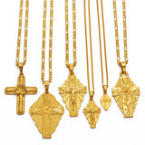 Anniyo 6 Model The Cross Pendant Chain Necklaces Men Women Girls Guam Hawaii Micronesia Chuuk Marshall Jewelry Crosses #217206