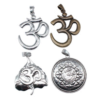 1pcs Big OM Pendant For Necklace Making Large Lotus Yoga Om Symbol Charms Pendant DIY Handmade Jewelry Making Accessories