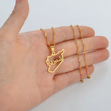 Anniyo Syria Map Charms Pendant Necklaces Syrians Jewelry Maps @265021