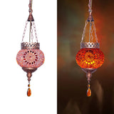 Artpad Mediterranean Style Turkish Moroccan Pendant Light Decoration Handmade Glass Shade Restaurant E27 Mosaic Hanging Lamp