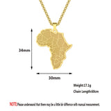 Kinitial Stainless Steel African Country Map Pendant Charm Necklace Jewelry  Clavicle Chain Necklace for Women Party Choker Gift