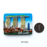 Country Fridge Magnets Singapore Merlion Decorative Resin Sticker Fridge Magnet Sticker World Travel Souvenir Magnetic