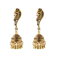 Retro Indian Bollywood Kundan Jhumka Jhumki Three-layer Drop Earrings For Women Boho Ethnic Gypsy Fashion Wedding Wear Jewelry