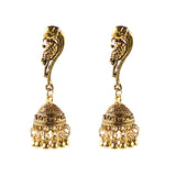 Retro Indian Bollywood Kundan Jhumka Jhumki Three-layer Drop Earrings For Women Boho Ethnic Gypsy Fashion Wedding Wear Jewelry