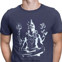 Free Shipping Men Tshirts Lord Shiva Tshirt Hindu Ganesha God India Lingam Fitness Tee Shirt for Men Pure Cotton Streetwear