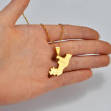 Anniyo Republic of the Congo Map & City Name Charm Pendant Necklaces Brazzaville Ethnic Ornament Jewelry #175921