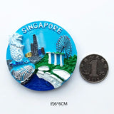Country Fridge Magnets Singapore Merlion Decorative Resin Sticker Fridge Magnet Sticker World Travel Souvenir Magnetic