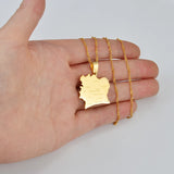 Anniyo COTE D IVOIRE Map With City Pendant Necklaces Ivory Coast Country Map Jewelry @245321