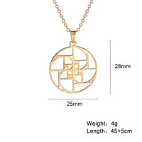 Skyrim Fibonacci Spiral Circle Triangle Golden Ratio Geometry Pendant Necklace Stainless Steel Women Choker Necklace Jewelry