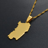 Anniyo Italy Sardinia Pendant and Necklace Silver Color/Gold Color Trendy Italian Sardegna/Sardaigne Jewelry #015021